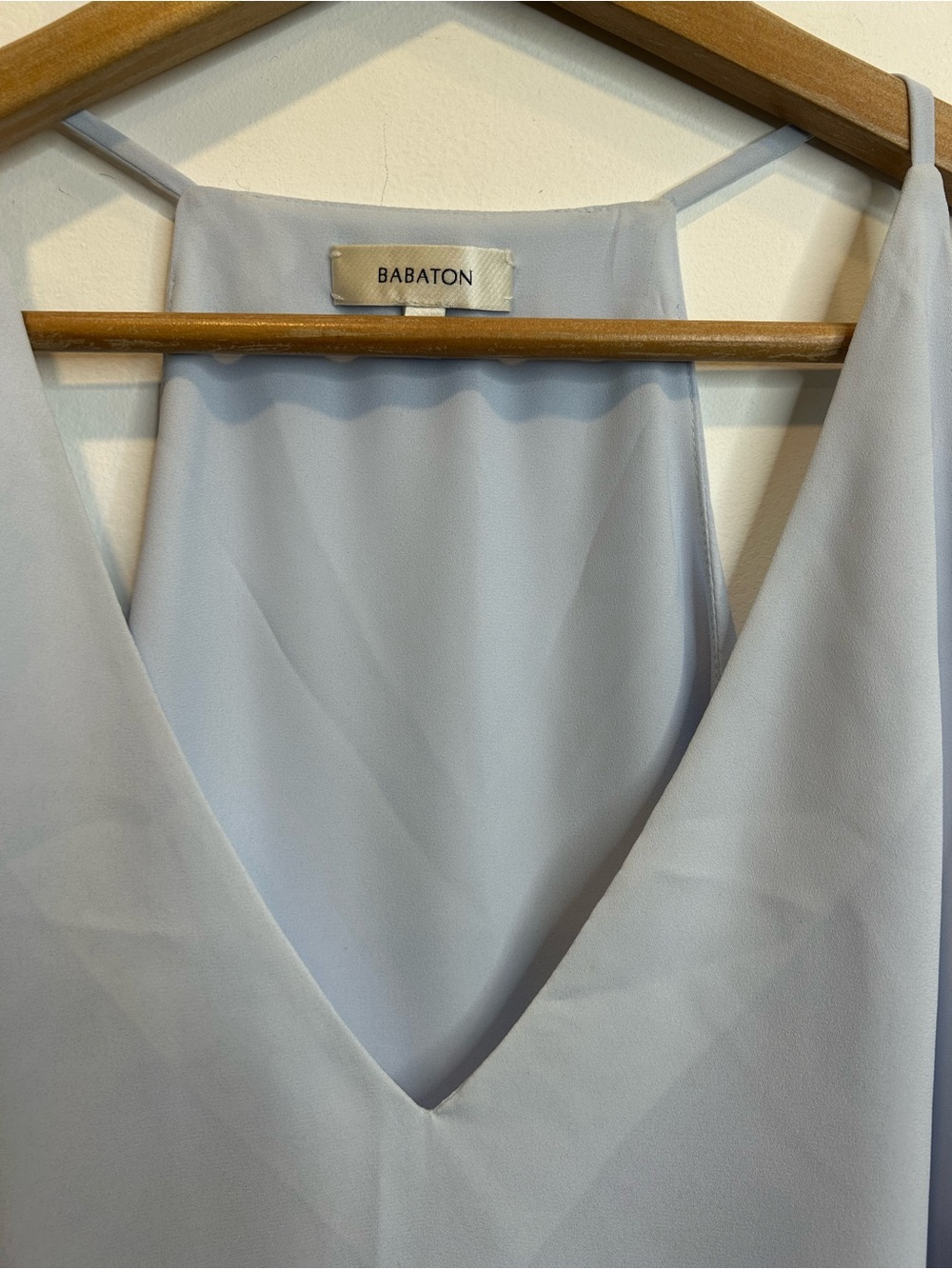 Aritzia Babaton Morris Blouse V-Neck Camisole Powder Blue - Picture 4 of 8